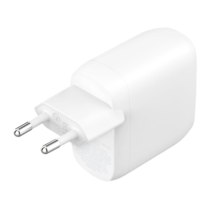 Belkin WCB010vfWH BoostCharge Dual 30W USB-C PD Wall Charger 60W - PhoneBuzz
