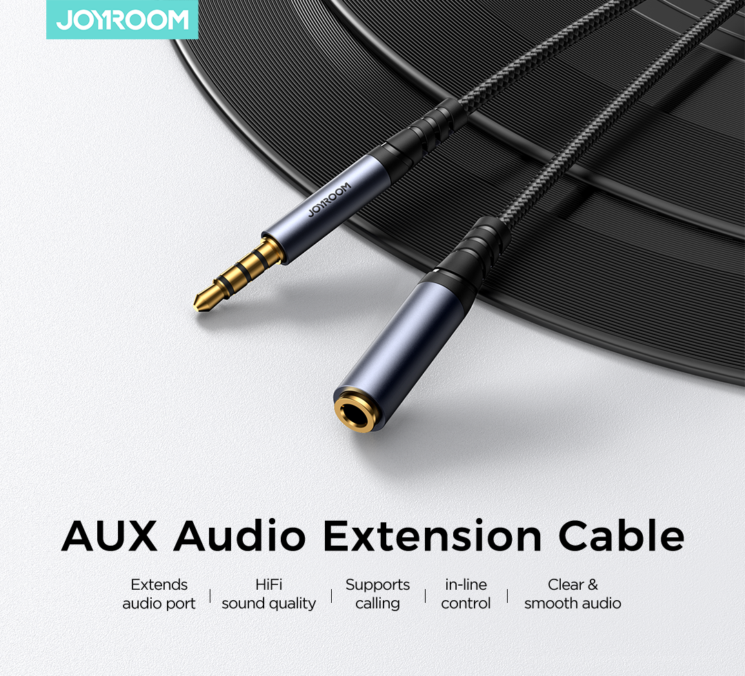 JoyRoom SY-A09 Audio-Transfer Series AUX Audio Extension Cable (Male to Female)