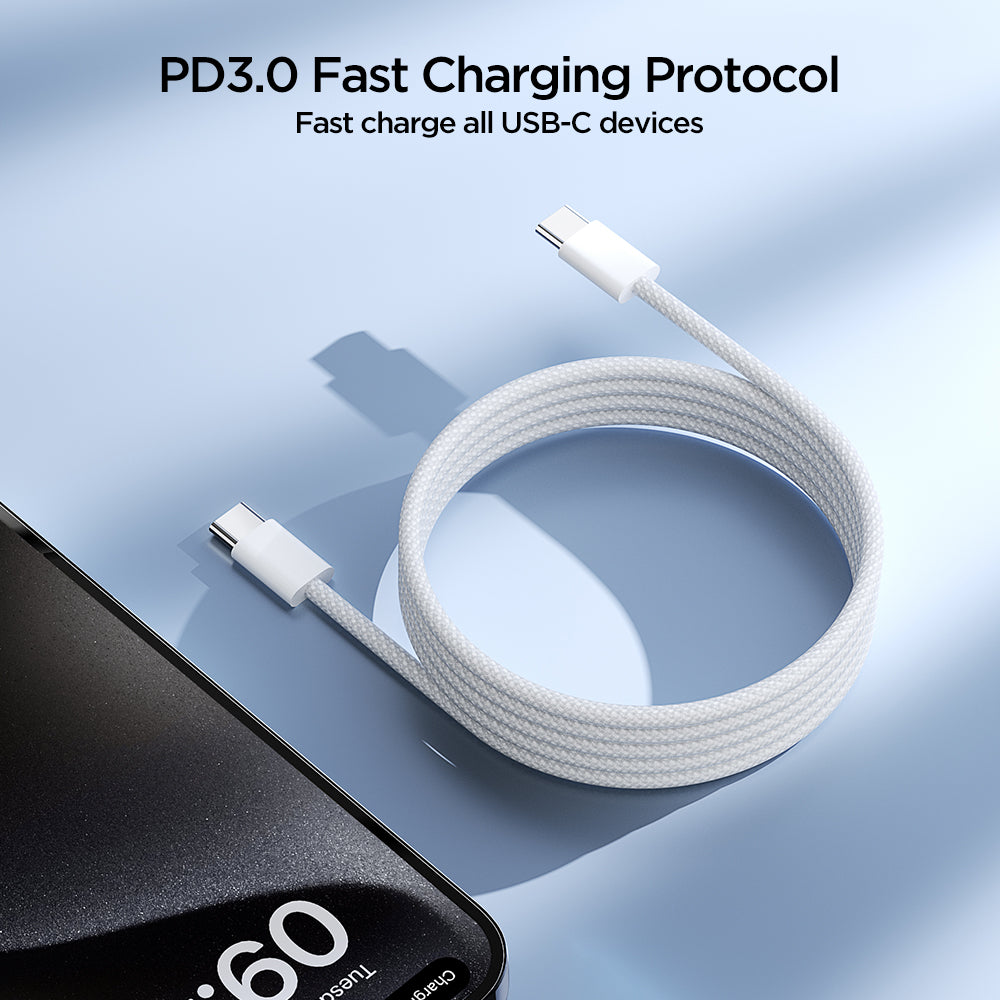 JoyRoom S-A45 Ben Series Braided 60W Fast Charging Data Cable (Type-C to Type-C)