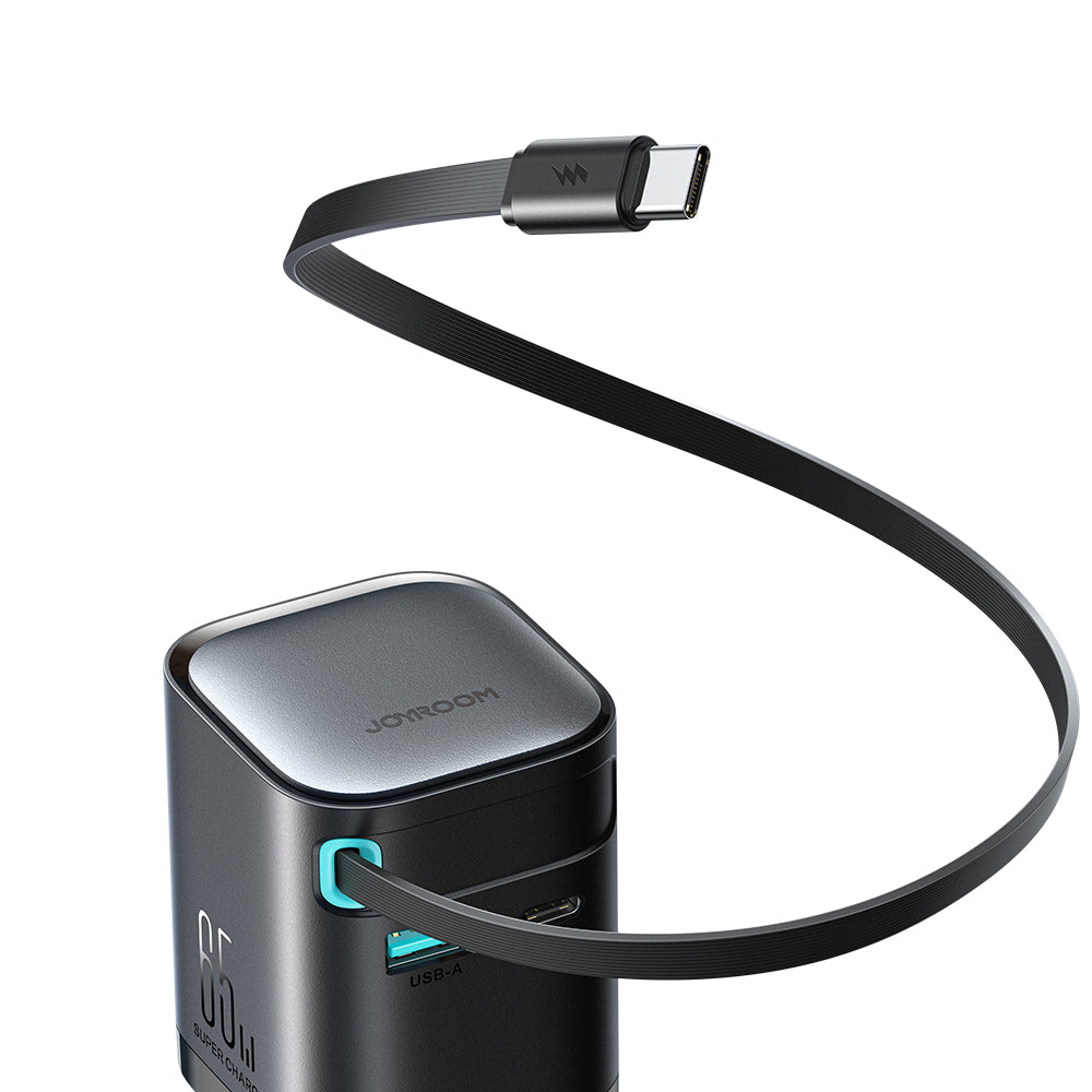JoyRoom JR-TCL02 GaN 65W Charger with Retractable Cable