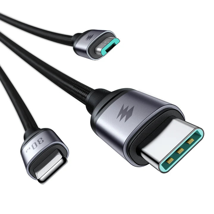 JoyRoom SA21-1T3 Speedy Series 30W 3-in-1 Fast Charging Cable