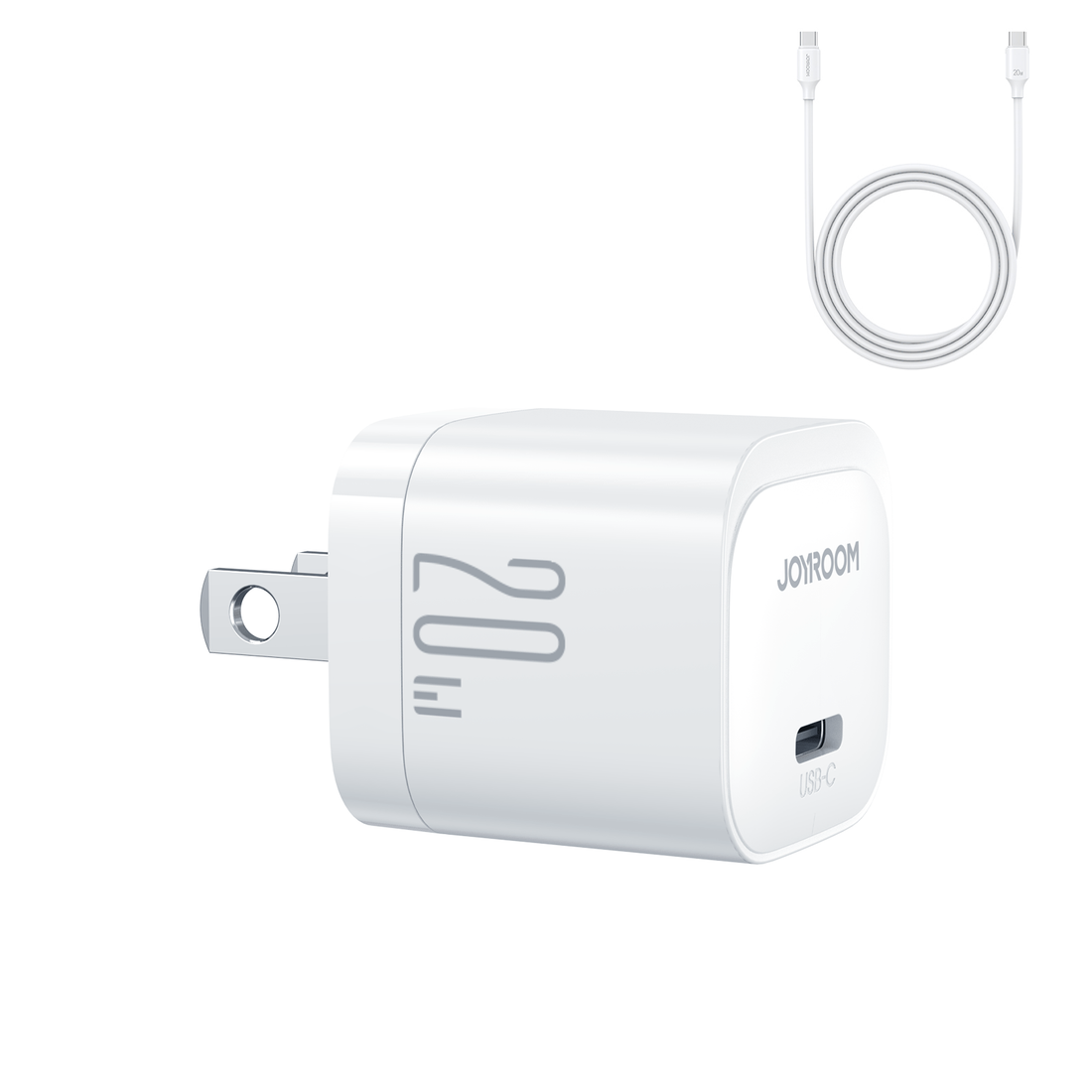 JoyRoom JR-TCF02 PD 20W mini Charger with a C to L Cable 1m-Black