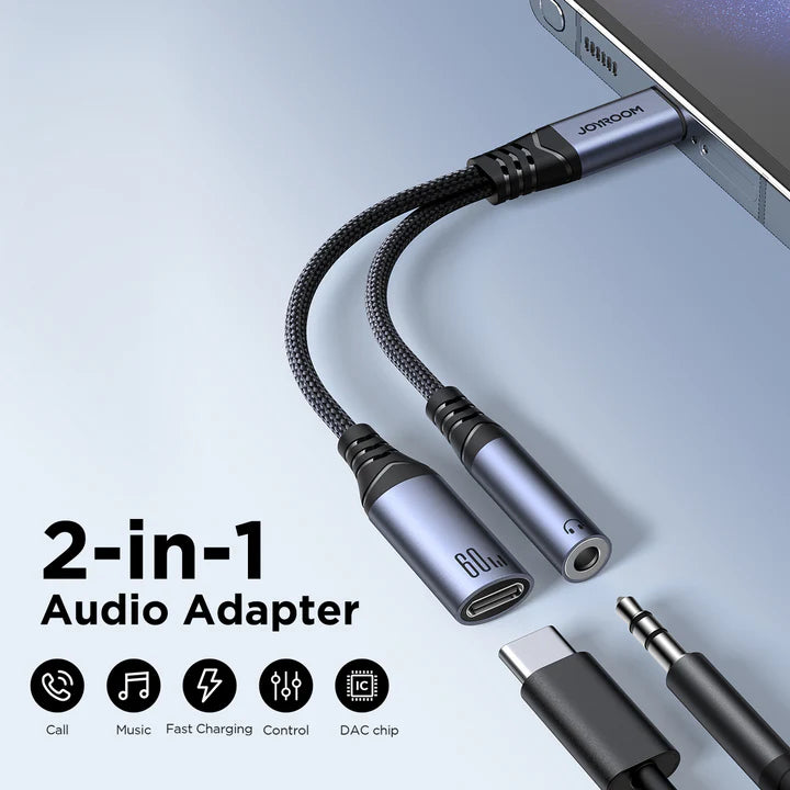 JoyRoom SY-C02 Audio-Transfer Series 2-in-1 Audio Adapter