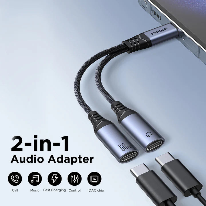 JoyRoom SY-C03 Audio-Transfer Series 2-in-1 Audio Adapter