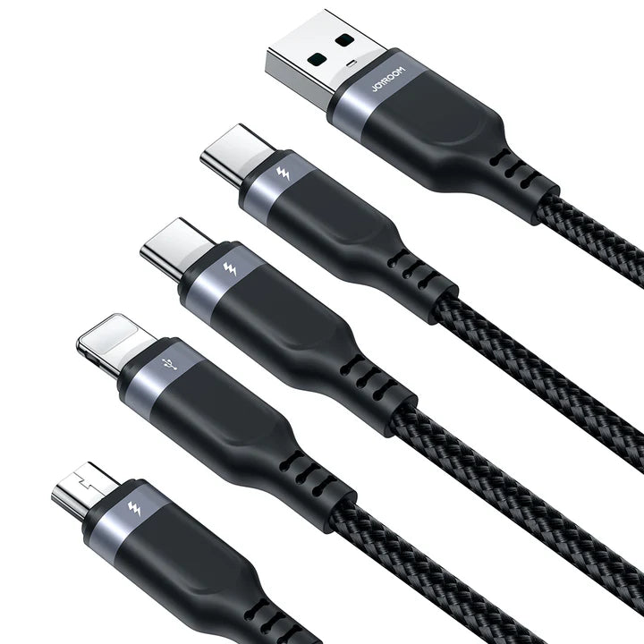 JoyRoom S-1T4018A18 Multi-Use 3.5A Lightning*2+Type-C+Micro4-in-1 Data Cable