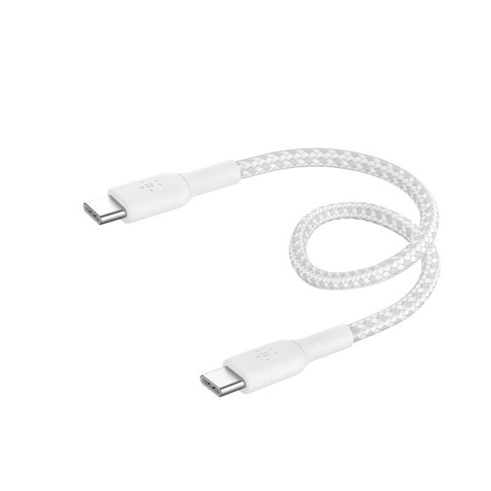 Belkin BoostCharge USB-C to USBC Braided Cable, 0.15M. - PhoneBuzz