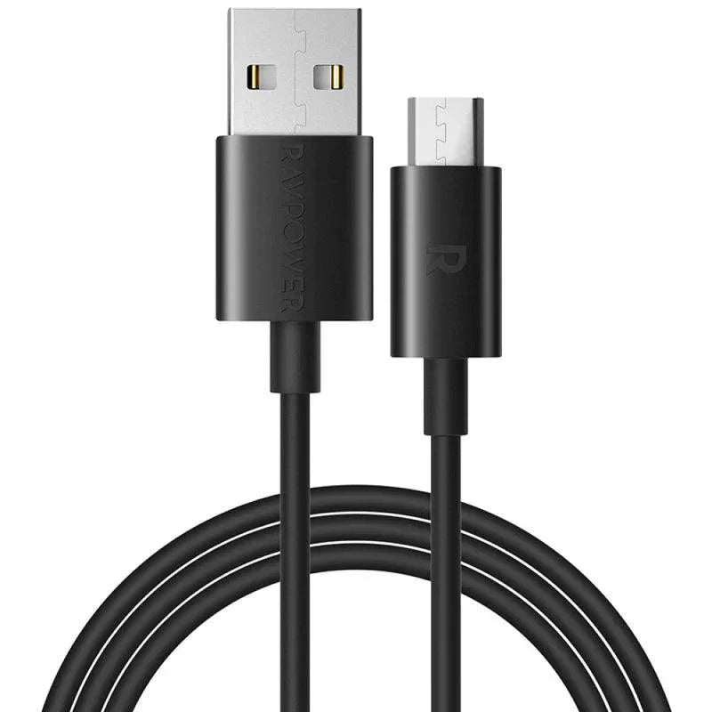 RAVPower USB-A to Micro-B Cable 1m TPE Black Offline