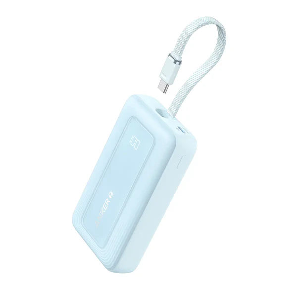 Anker Zolo Powerbank 10000mAh 30W Power Bank Portable Charger with Built-in USB C Cable A1688 - PhoneBuzz
