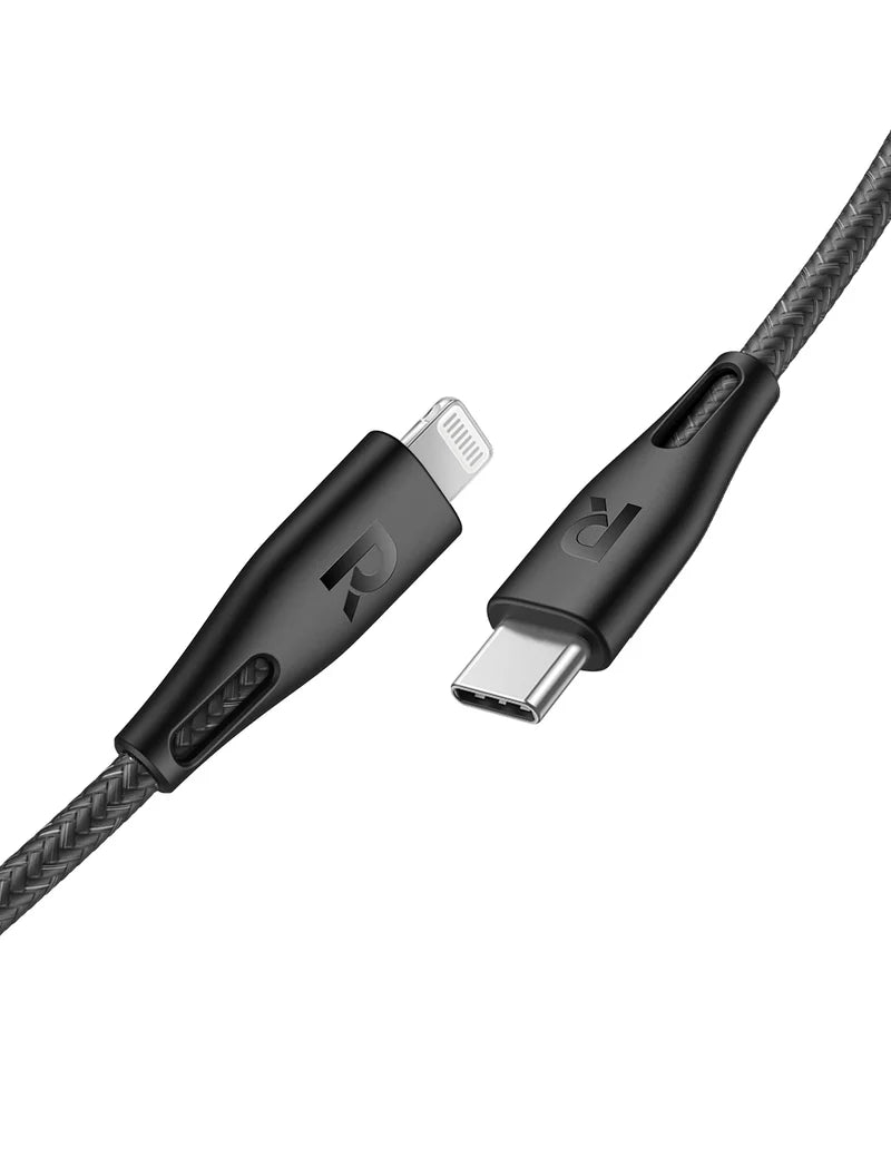 RAVPower Type-C to Lightning Cable 1.2m Nylon Black