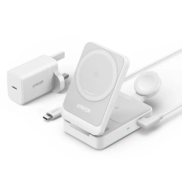 Anker MagGo 15W 3-in-1 Charging Station Qi2 Certified Wireless Charger - PhoneBuzz