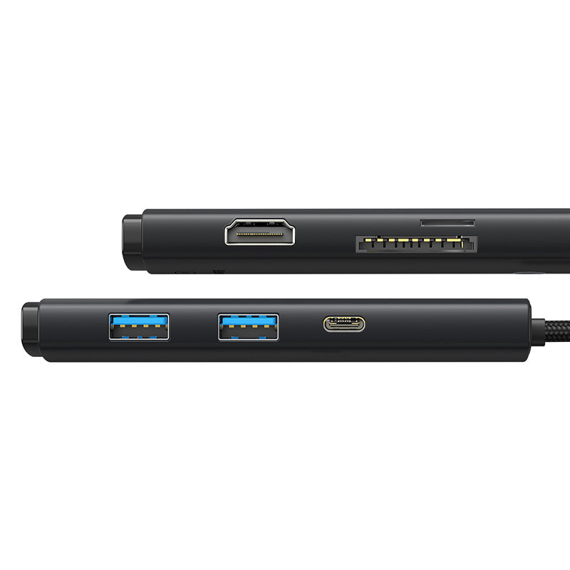 Baseus Lite Series 6-Port Type-C HUB Docking Station (Type-C to HDMI+USB3.0*2+Type-C Data+SD/TF)