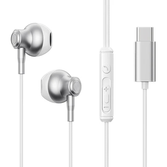 JoyRoomJR-EC07 TYPE-C Series Metal Half In-Ear Wired Earphones - PhoneBuzz