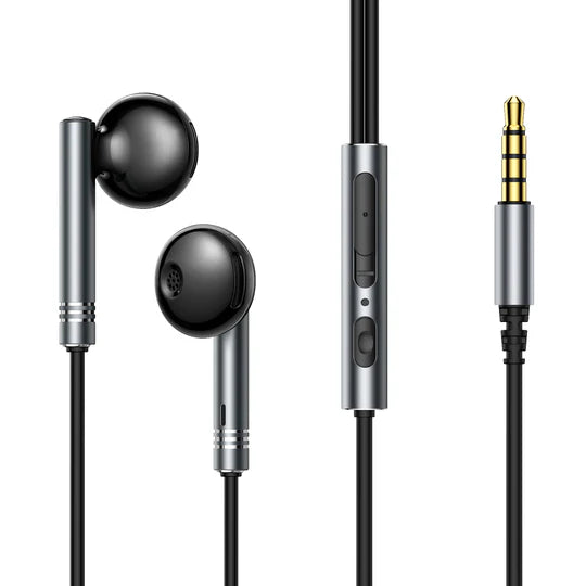 JoyRoom JR-EW06 Wired Series Half In-Ear Metal Wired Earphones - PhoneBuzz
