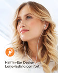 JoyRoom JR-EW06 Wired Series Half In-Ear Metal Wired Earphones - PhoneBuzz