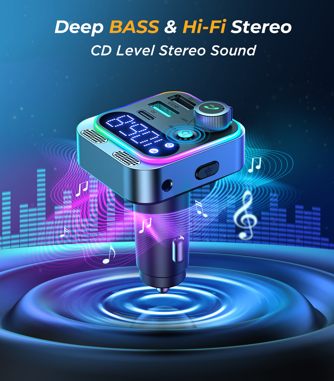 JoyRoom JR-CL16 48W Car Charger MP3 Bluetooth transmitter