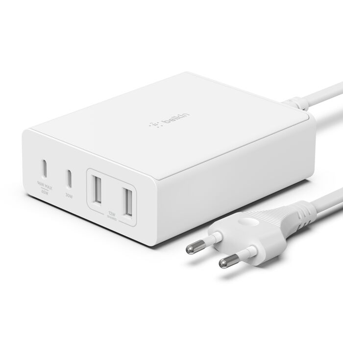 Belkin BoostCharge PRO 108W 4- Ports GaN Charger 2x USB-C and 2x USB-A ports - PhoneBuzz
