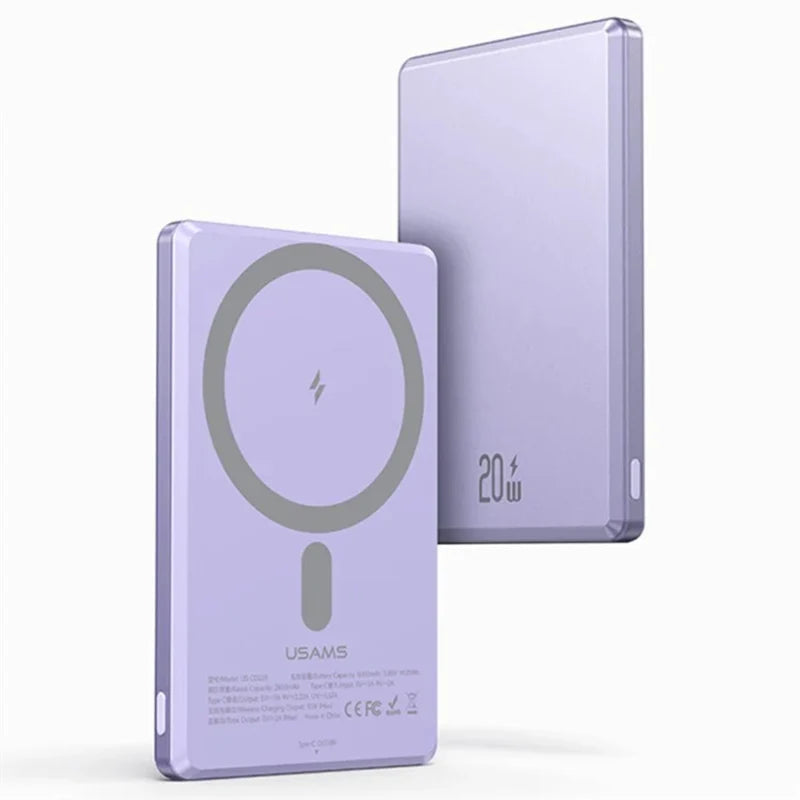 USAMS Magnetic Wireless Fast Charging Power Bank With Type-C Cable & Bracket --XM Series 10000mAh