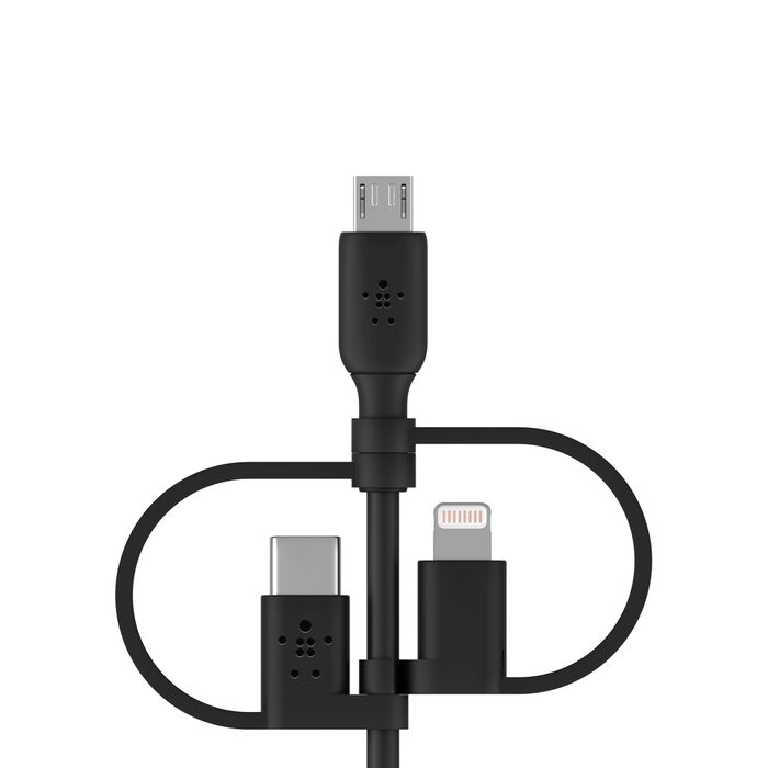 Belkin Universal Cable 15W (USB-A cable with USB-C,® Micro-USB and Lightning connectors) - PhoneBuzz