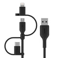 Belkin Universal Cable 15W (USB-A cable with USB-C,® Micro-USB and Lightning connectors) - PhoneBuzz