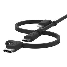 Belkin Universal Cable 15W (USB-A cable with USB-C,® Micro-USB and Lightning connectors) - PhoneBuzz