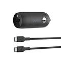 Belkin BoostCharge USB-C PD Car Charger 30W + 1M USB-C to USBC Cable - PhoneBuzz