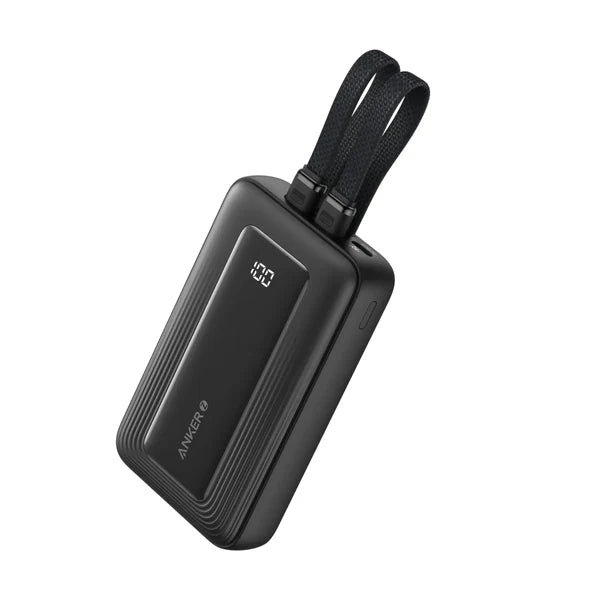 Anker Zolo Power Bank 10000mAh 30W with Built-in USB-C and Lightning Cables A1680 - PhoneBuzz