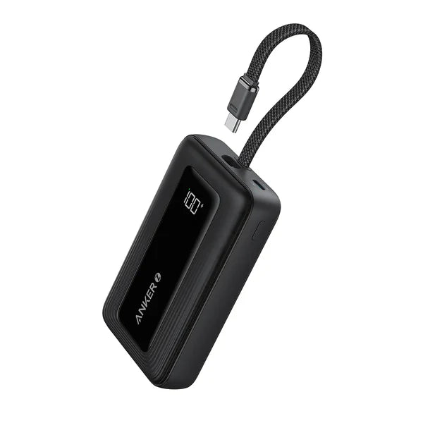 Anker Zolo Powerbank 10000mAh 30W Power Bank Portable Charger with Built-in USB C Cable A1688 - PhoneBuzz