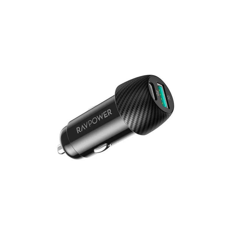 RavPower RP-VC030 PD Pionner 49W 2-Port Car Charger Black