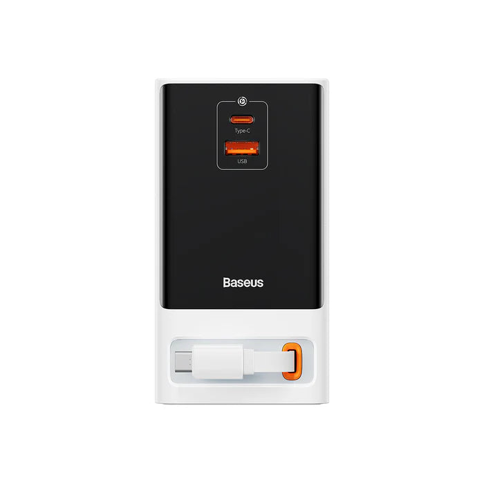 OS-Baseus PowerCombo Digital PowerStrip 2AC+1U+1C+Retractable-C 65W Smart Version with 1.5m power cord