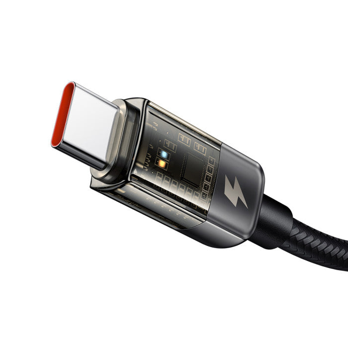Mcdodo Auto Power Off 100W Type-C to Type-C Transparent Data Cable