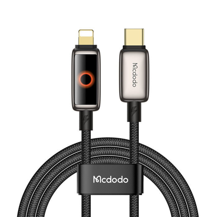 Mcdodo Auto Power Off 36W USB-C to Lightning with Breathing Light LED Display Data Cable