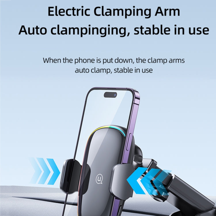 USAMS 15W Wireless Charging Car Holder With Colorful Light