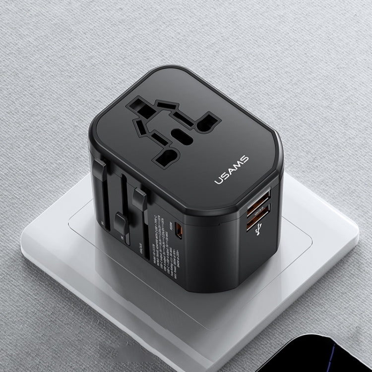 USAMS T59 20W Dual USB +Type-C Universal Travel Charger