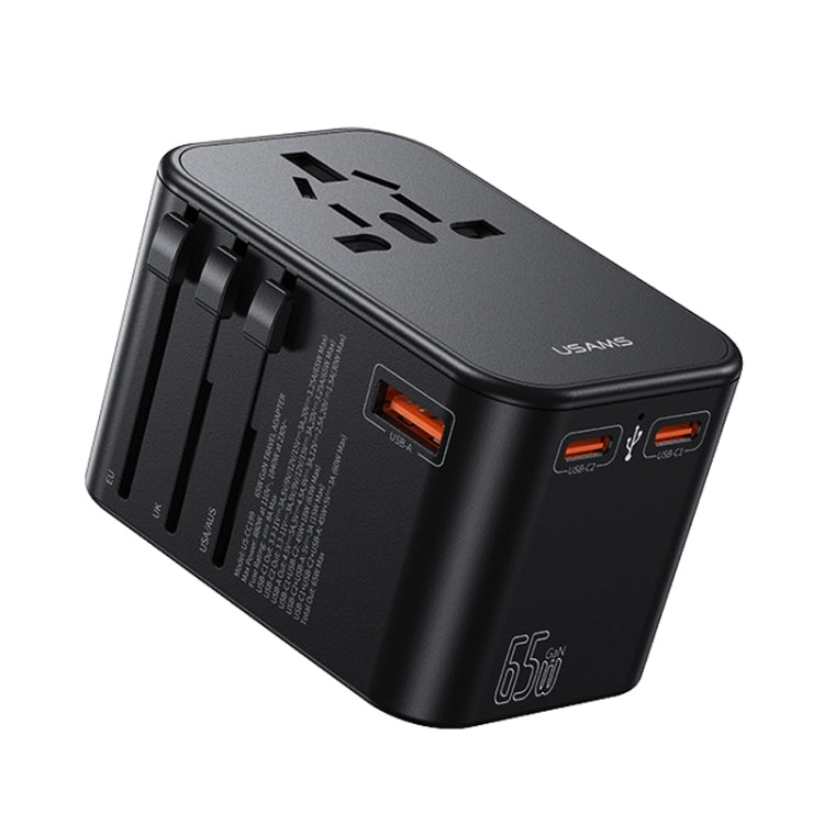 USAMS T62 65W Dual Type-C+USB Universal Travel Charger