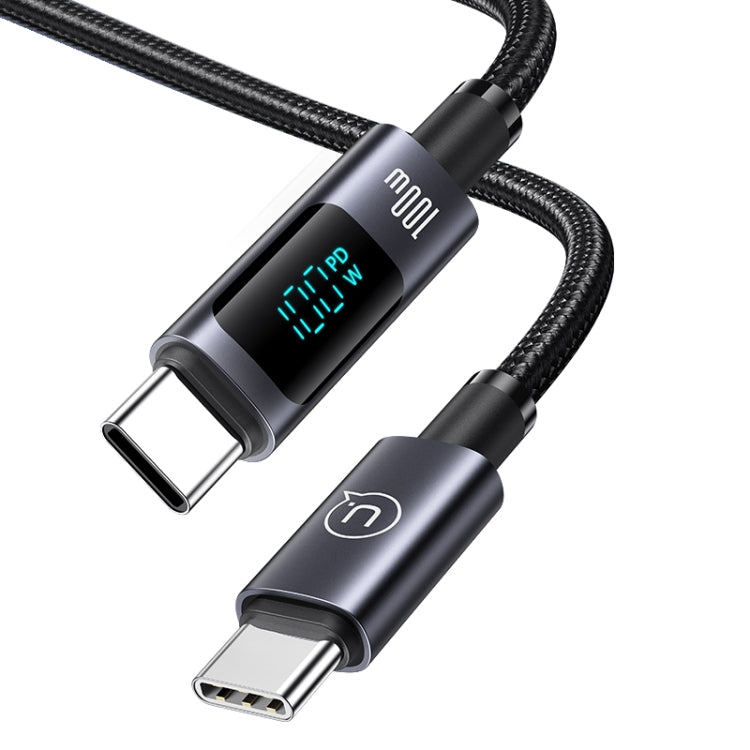 USAMS  Type-C To Type-C 100W Aluminum Alloy Digital Display Fast Charging & Data Cable -Sufeng Series