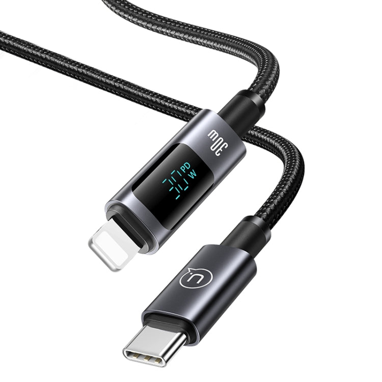 USAMS Type-C To Lightning 30W Aluminum Alloy Digital Display Fast Charging & Data CableSufeng Series