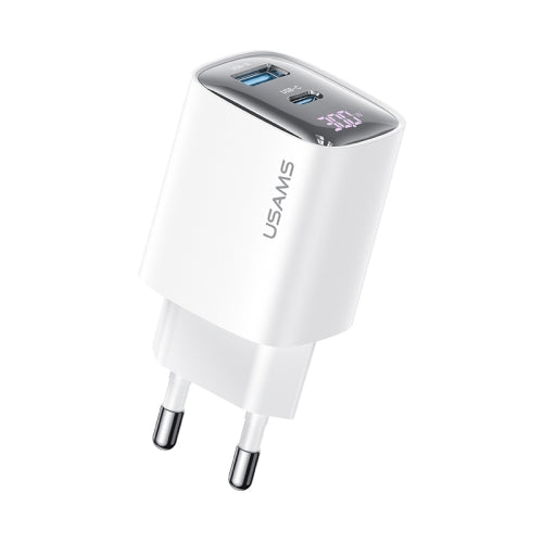 USAMS 30W A+C GaN Digital Display Fast Charger - XC Series