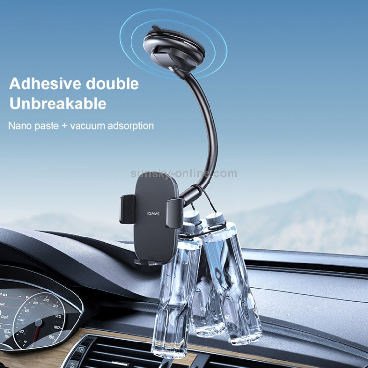 USAMS Car Center Console Retractable Phone Holder (Adjustable Gooseneck)