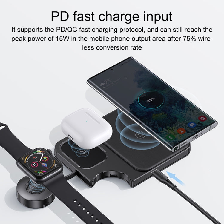 USAMS 15W 3in1 Desktop Wireless Charger