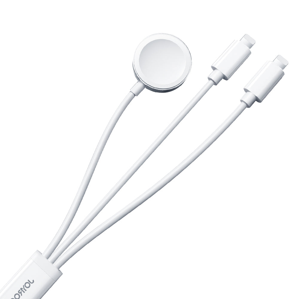JoyRoom S-IW007 3-in-1 iP Watch Magnetic Charger+Dual Lightning cable