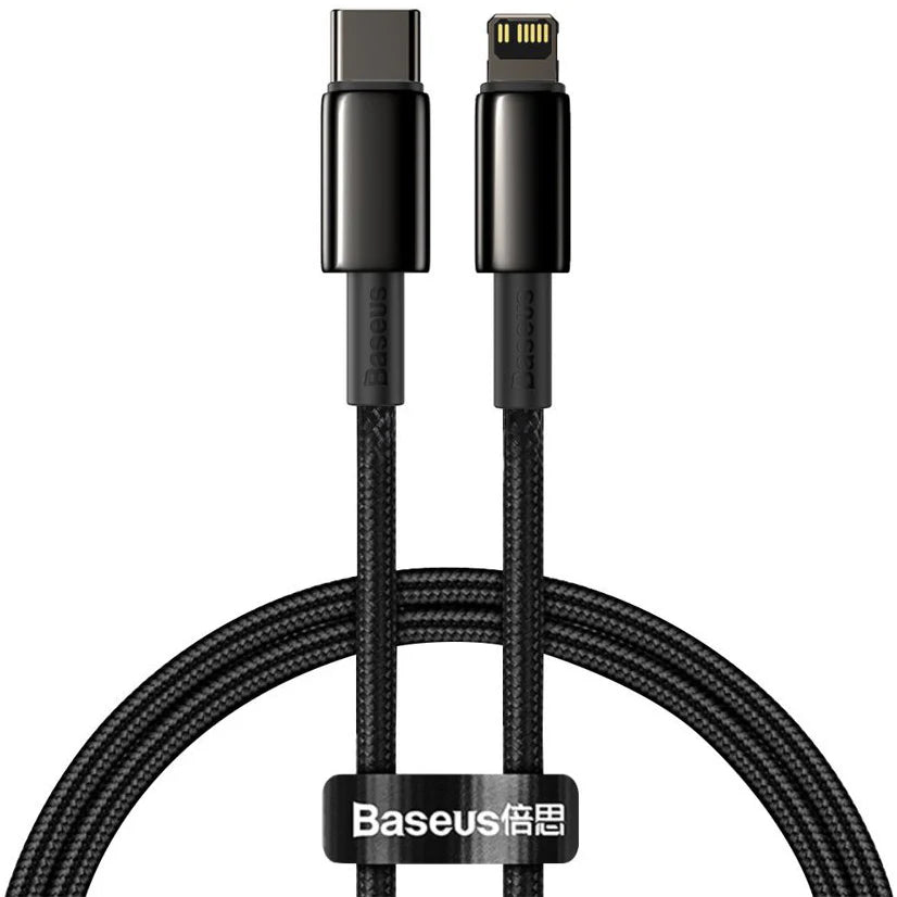 Baseus Tungsten Gold Fast Charging Data Cable Type-C to iP PD 20W 1m Black