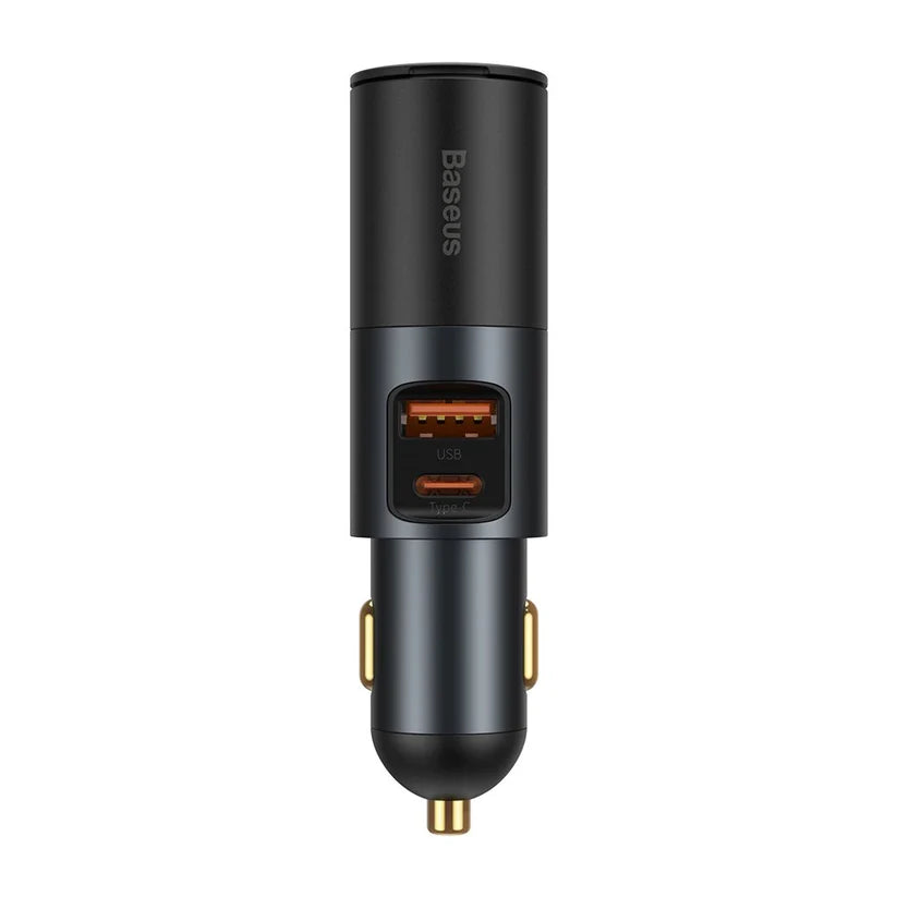 Baseus Share Together Fast Charge Car Charger with Cigarette Lighter Expansion Port U+C 120W